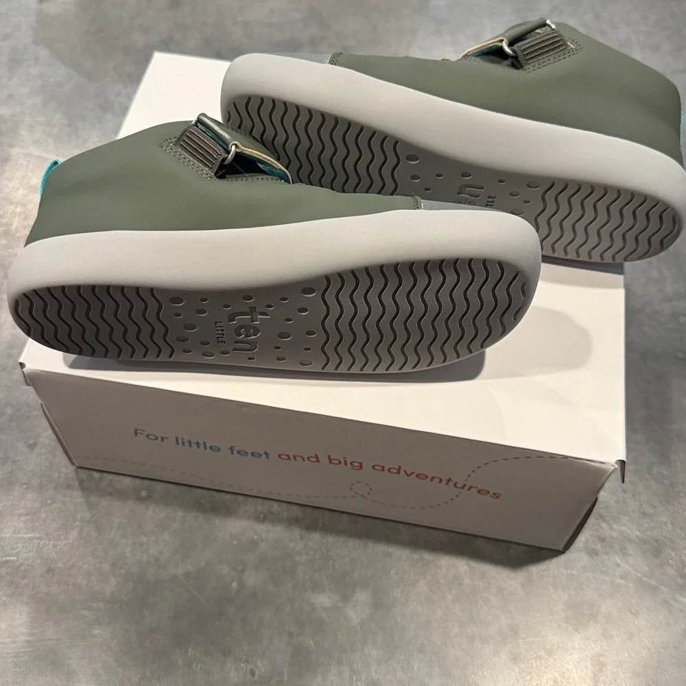 *NEW* Ten Little Mid Top Sneakers- Khaki Green